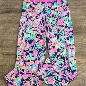 Lilly Pulitzer Luxletic Weekender High-Rise Leggings Vibrant Tropical Print S